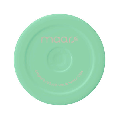 Tumbler lid with "maars" branding, mint green color.