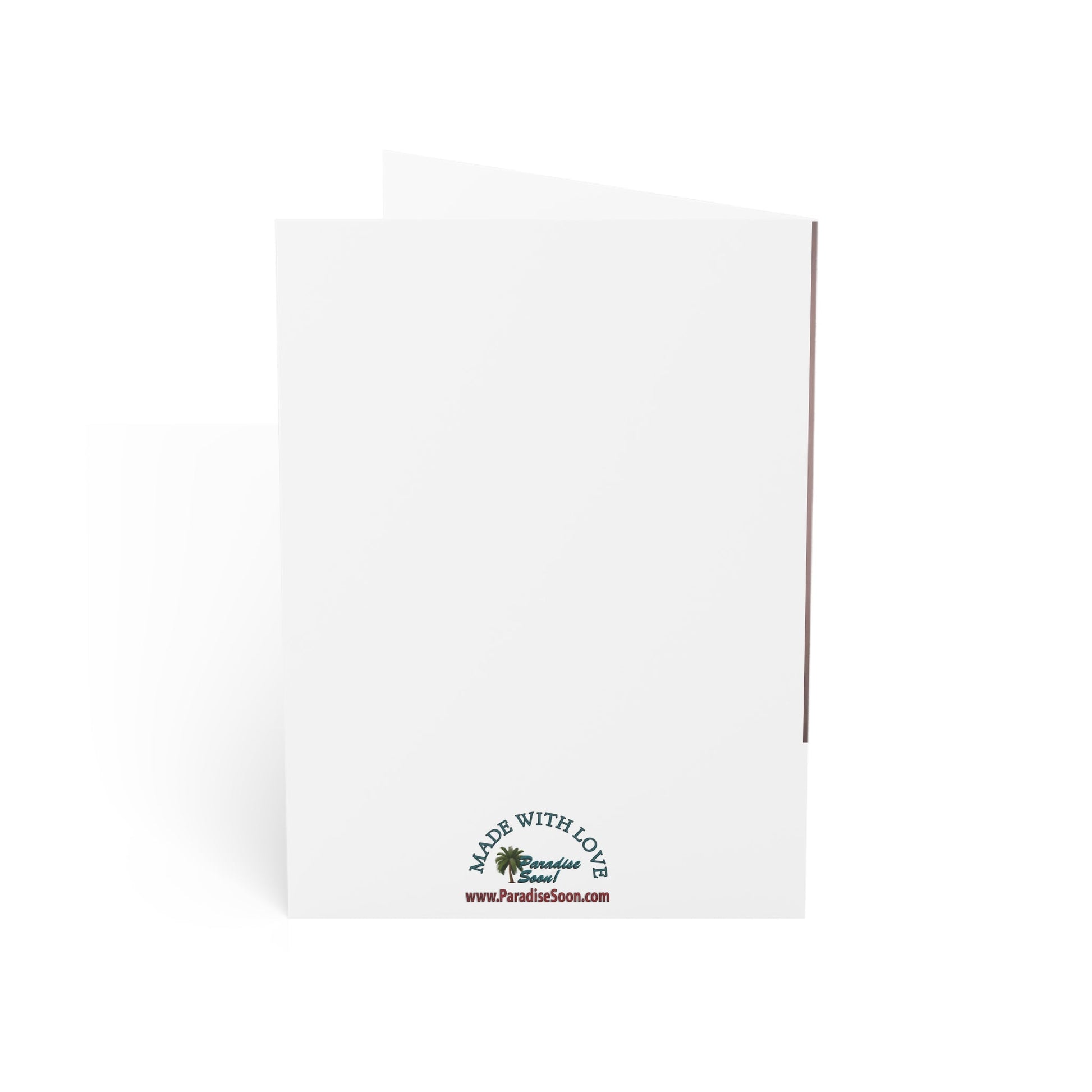 Personalized greeting card featuring young brothers' first talk with envelope, 270gsm paper.