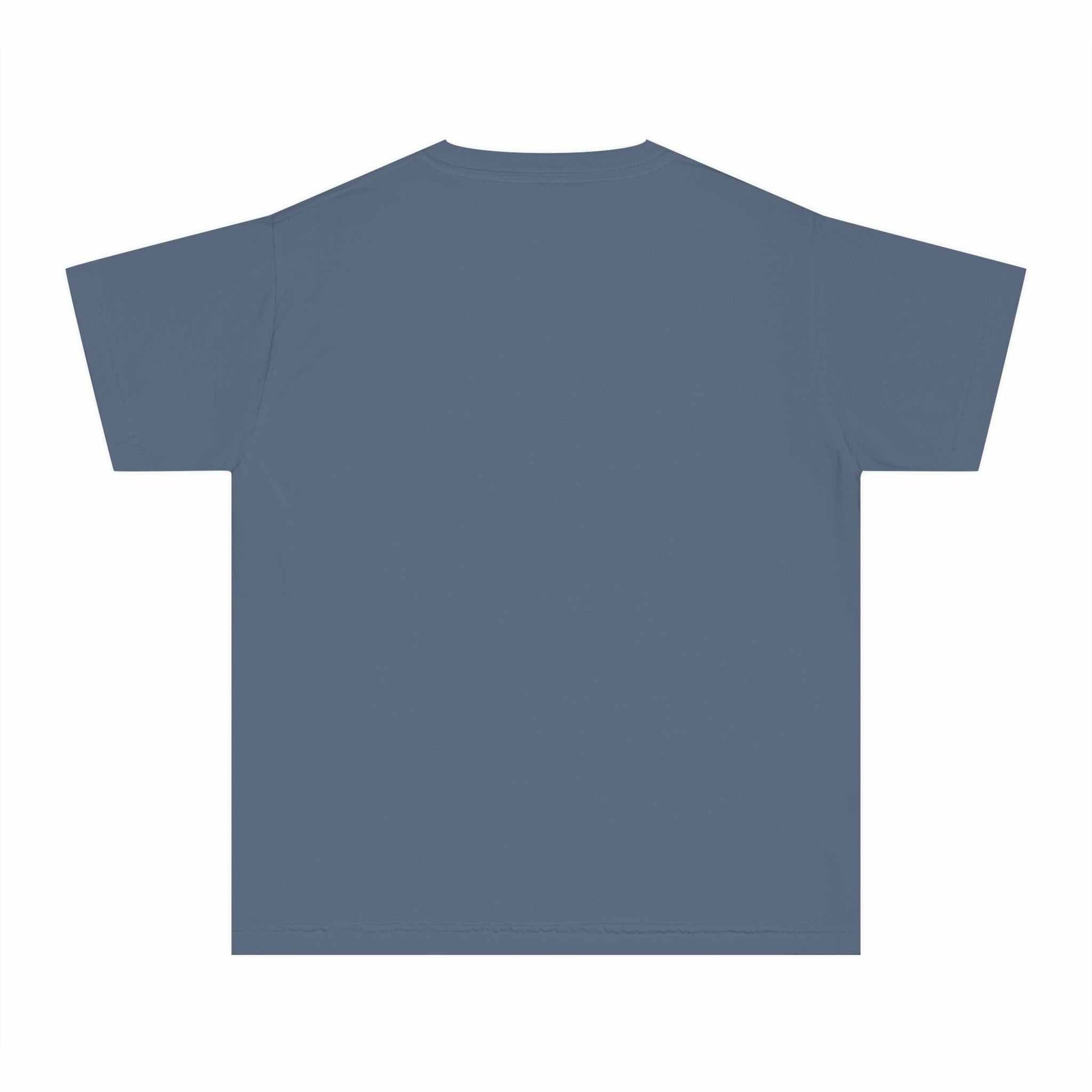 Boys' David and Goliath T-shirt, 100% combed cotton, classic fit, blue.