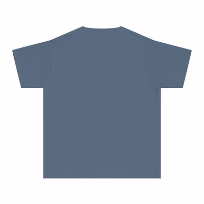 Boys' David and Goliath T-shirt, 100% combed cotton, classic fit, blue.