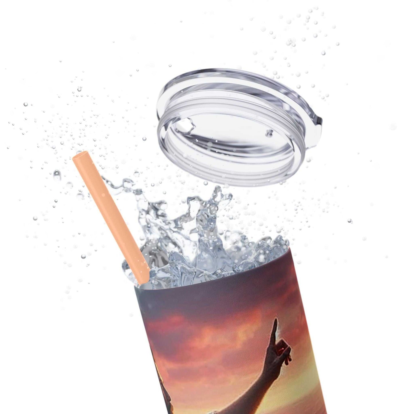 2025 Year Text Jehovah's Witnesses Tumbler with Splash Design and Lid