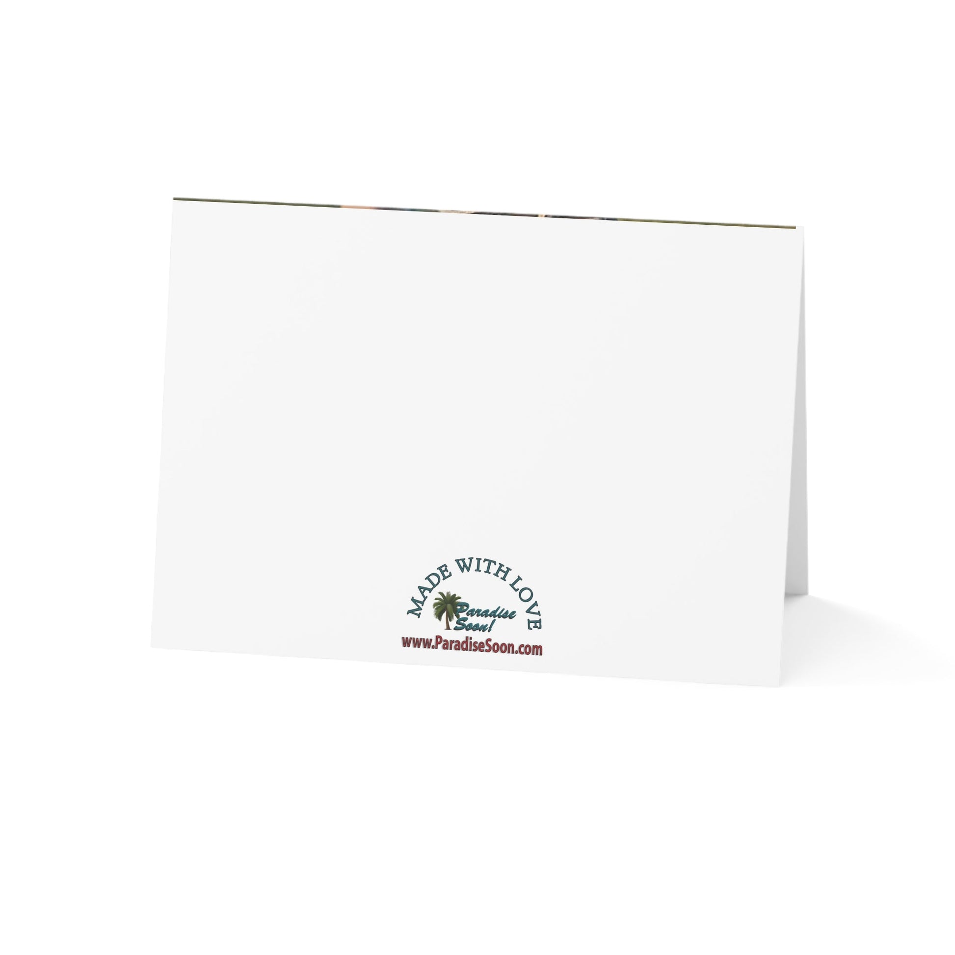 Greeting cards with envelopes, 270gsm paper, customizable for spiritual encouragement, available in horizontal and vertical options.